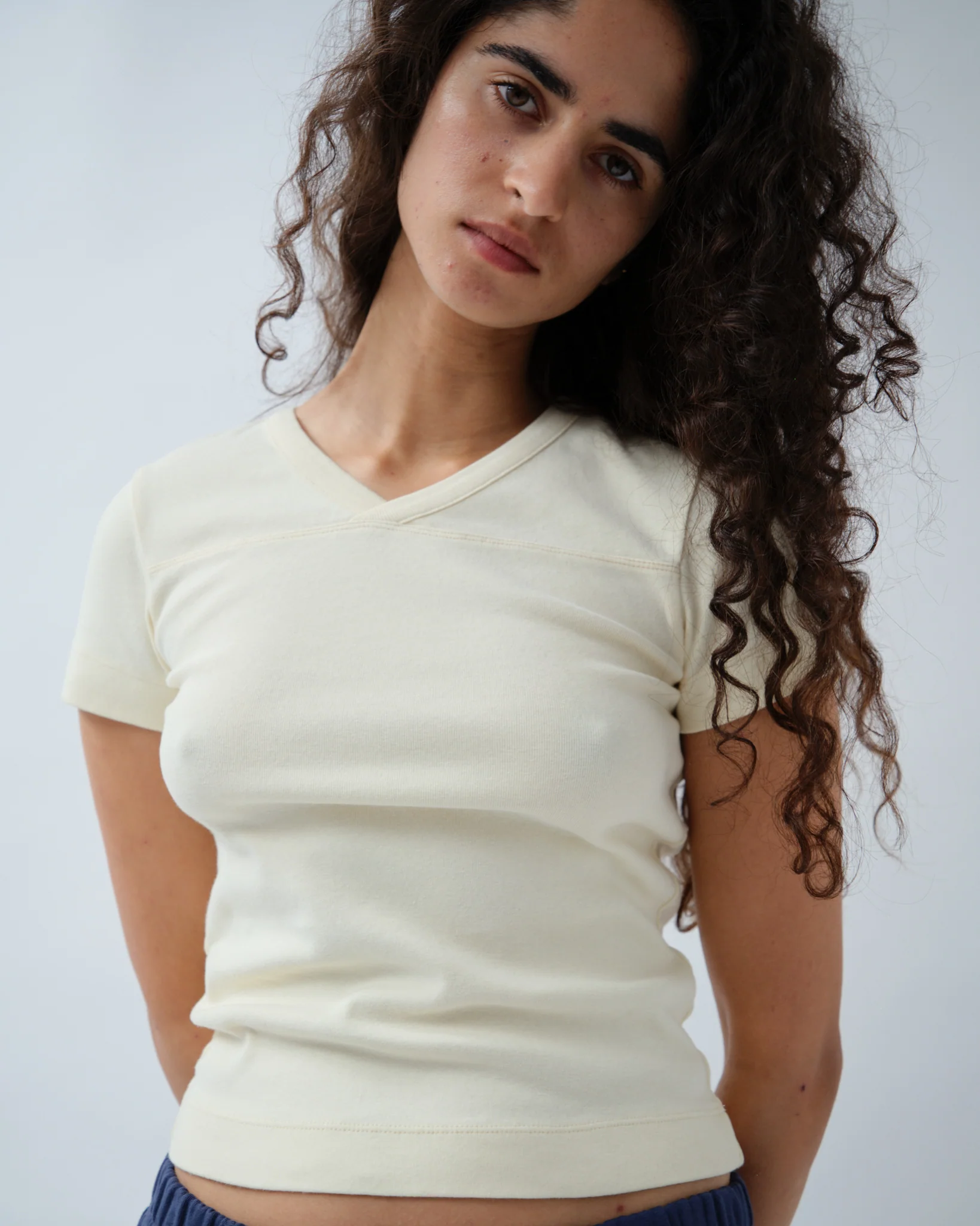 Custard V-Neck Tee - Image 6