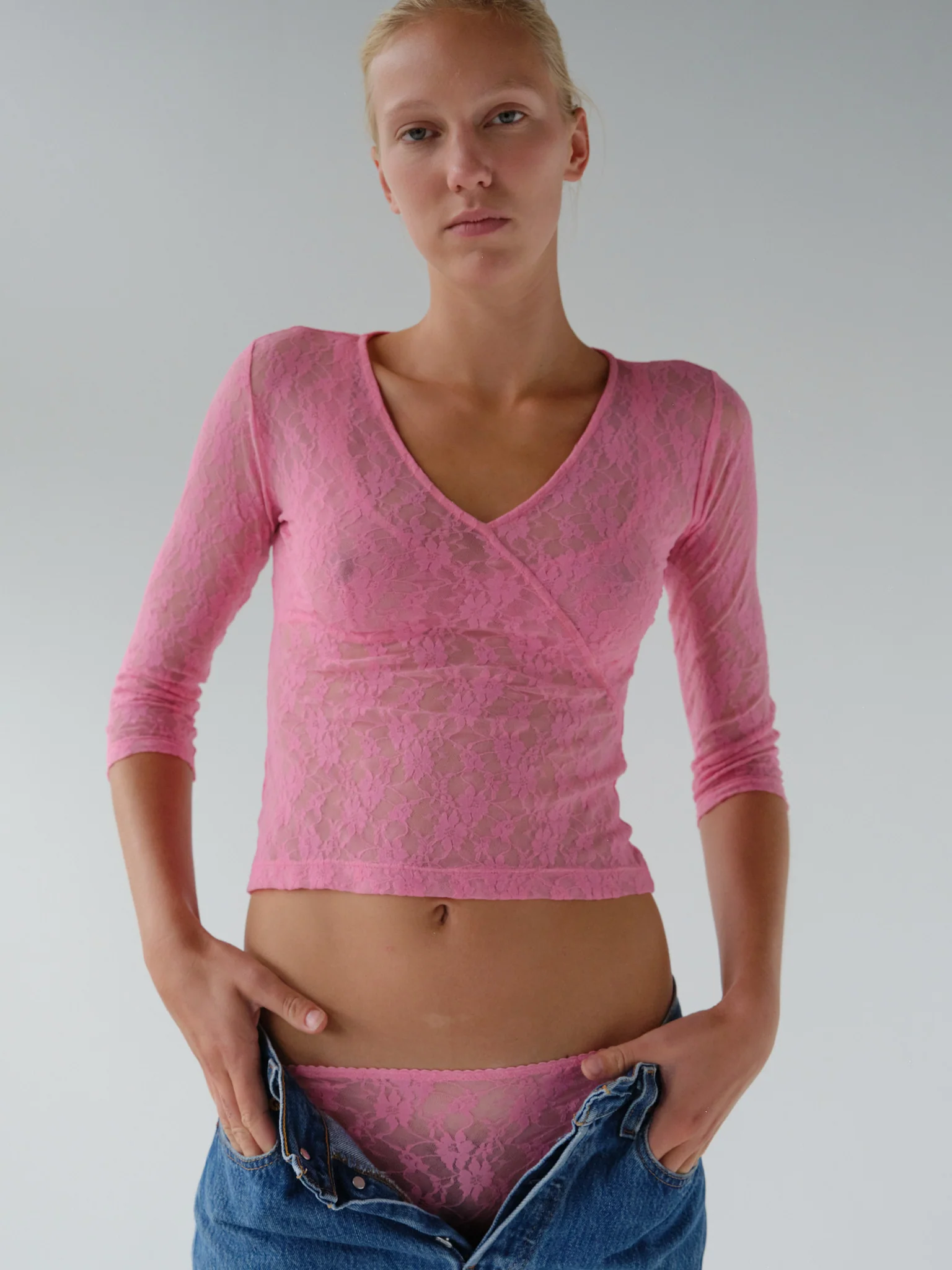 Lace Moss Wrap Top - Image 2
