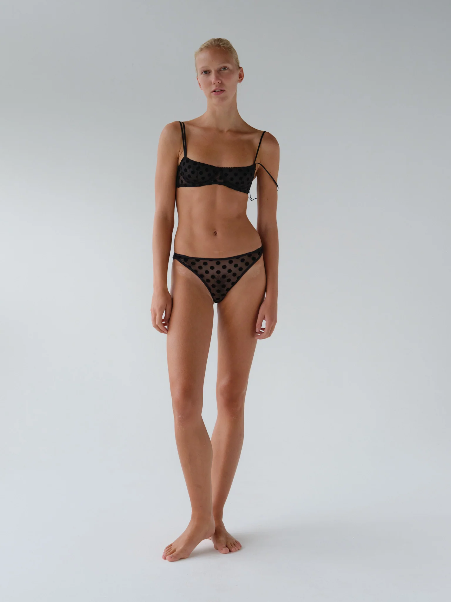 Polka Flock Bra - Image 4