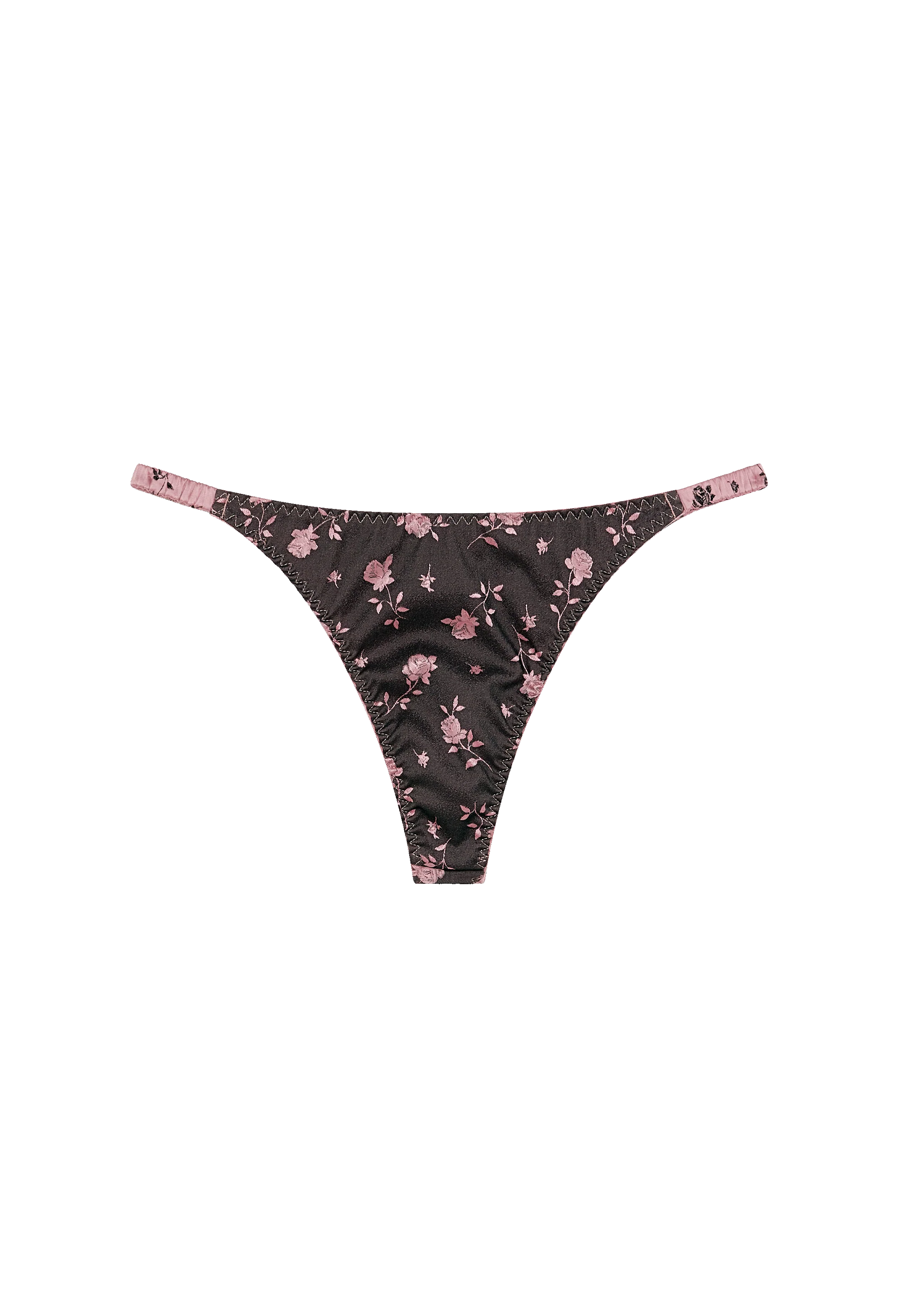 Rosy Jacquard Thong - Image 3