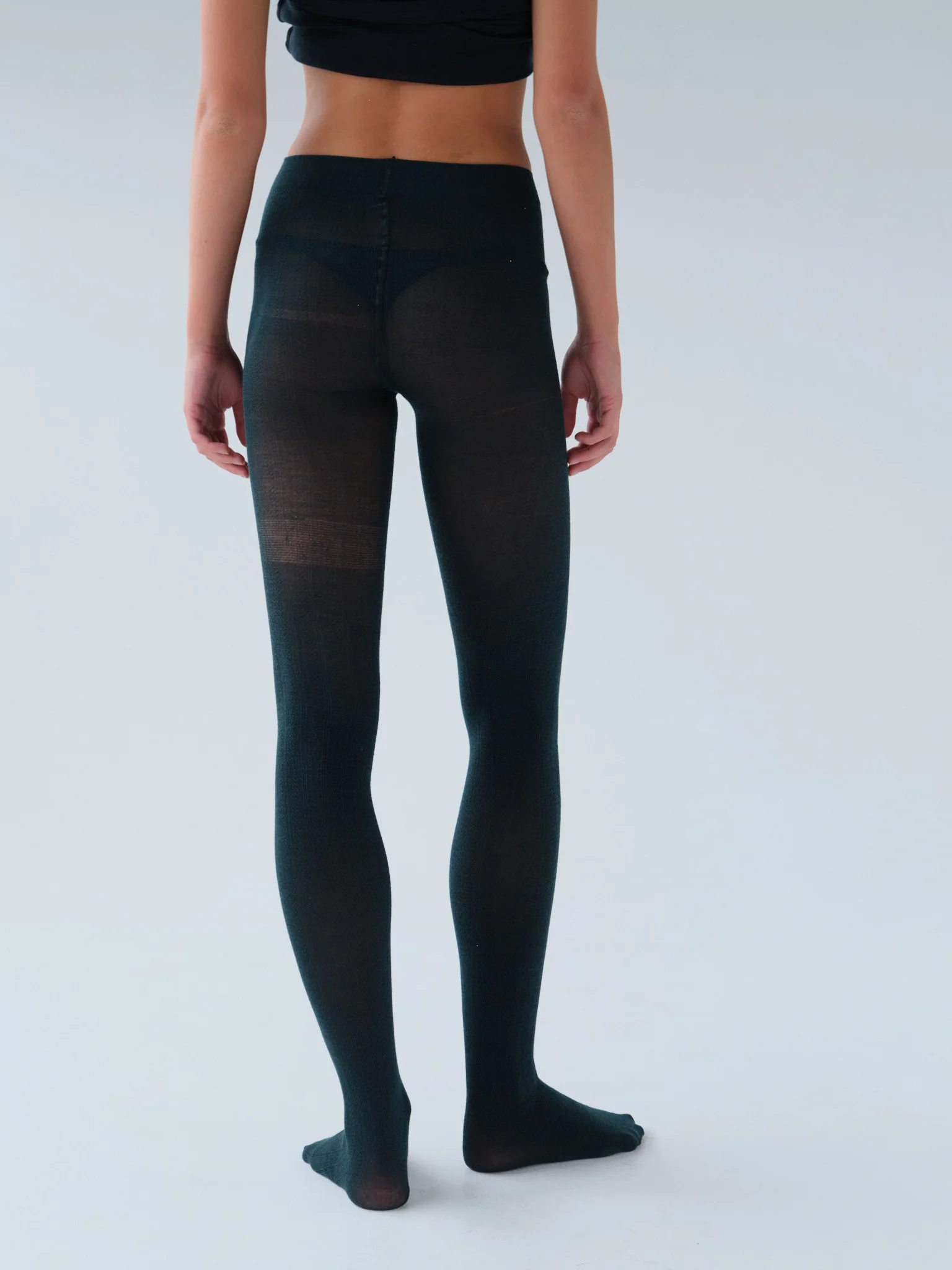 Ylva Fishbone Wool Tights - Image 4